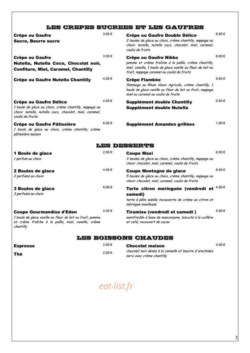 Il Pistacchio — carte page 3