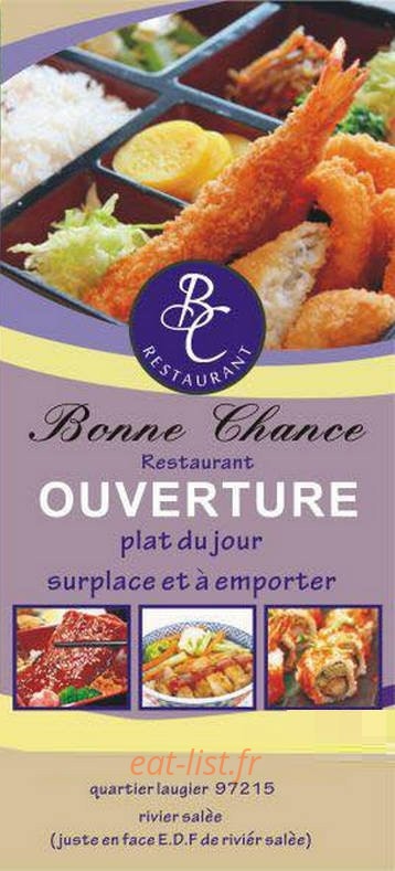 Bonne Chance — carte page 1