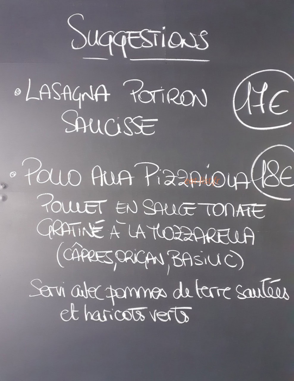 La Locanda — carte page 1