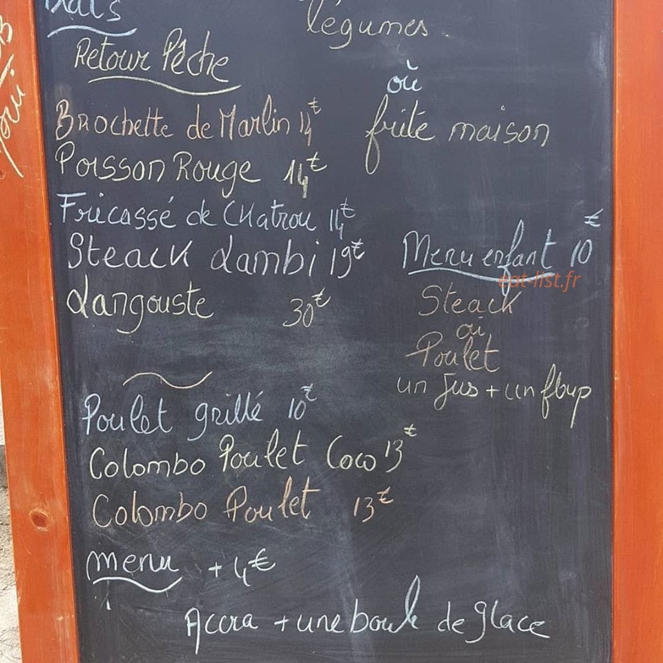 Chez Sanyata — carte page 1