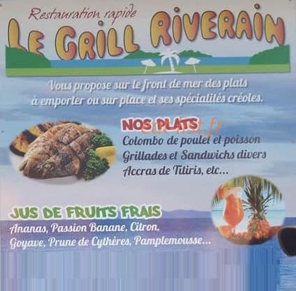 Le Grill Riverain — carte page 1
