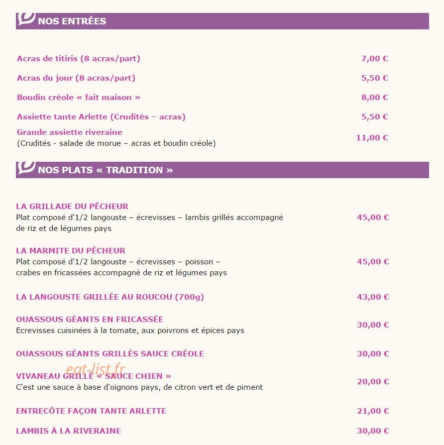 Tante Arlette — carte page 1