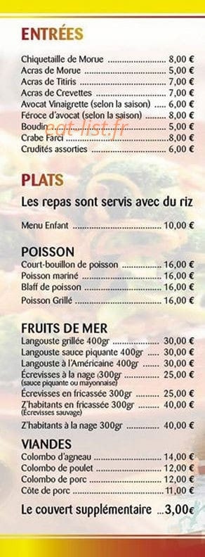 Yva Chez Vava — carte page 3