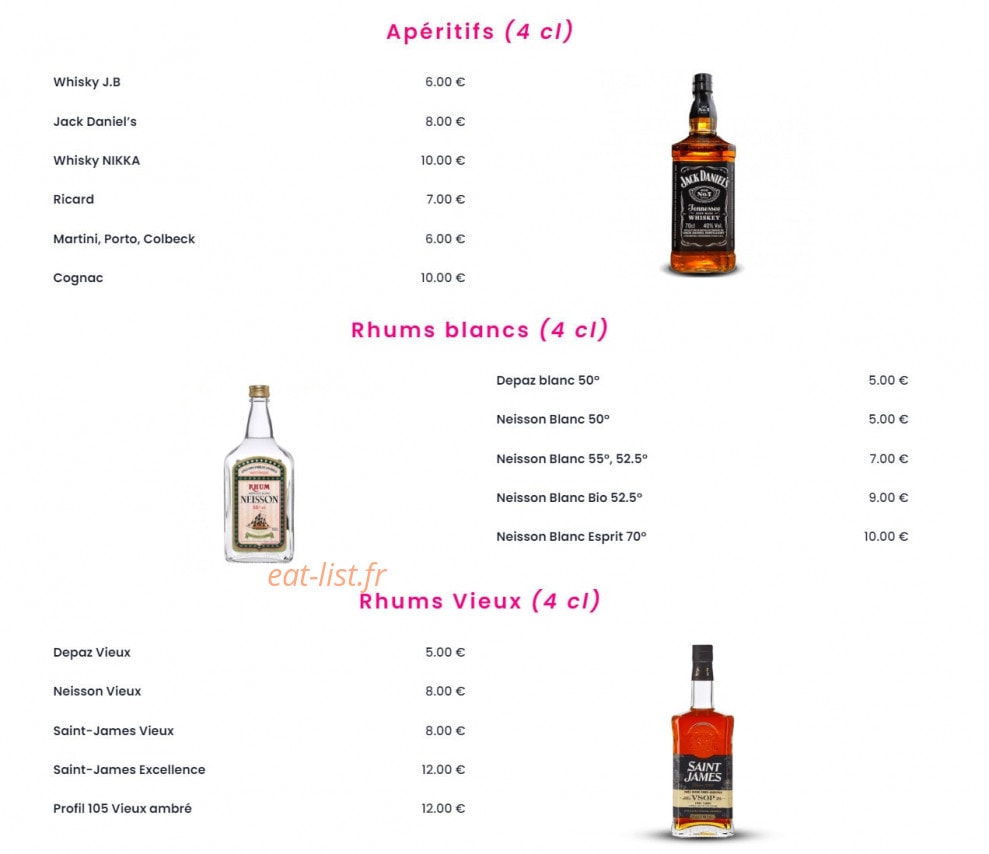 Beach Grill — carte page 5