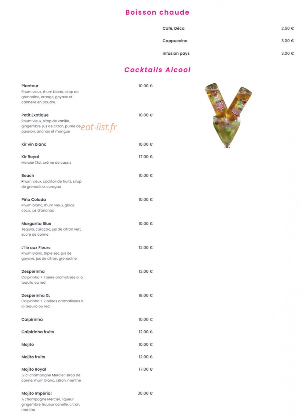 Beach Grill — carte page 7