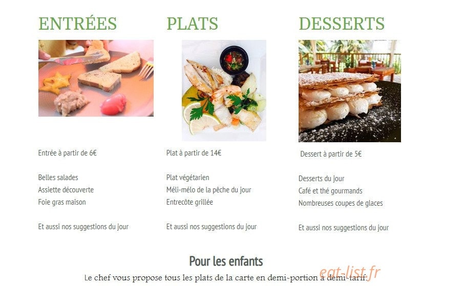 Les Arômes — carte page 1