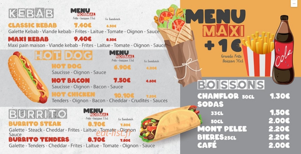 Madin Food — carte page 2
