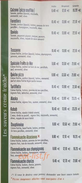 Remy Pizza — carte page 4