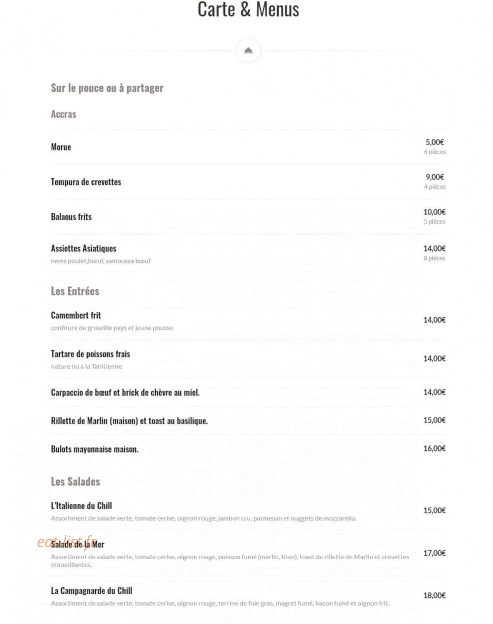 Chill — carte page 1