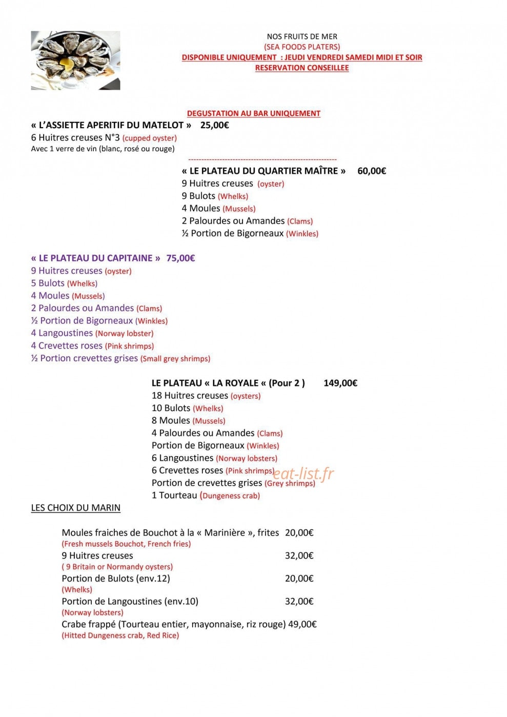 La Table de Mumu — carte page 5