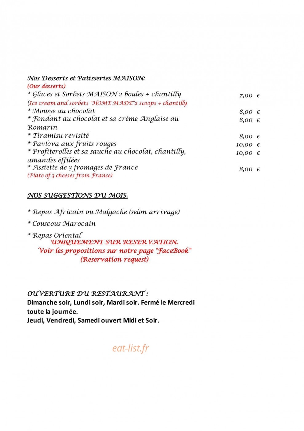La Table de Mumu — carte page 4