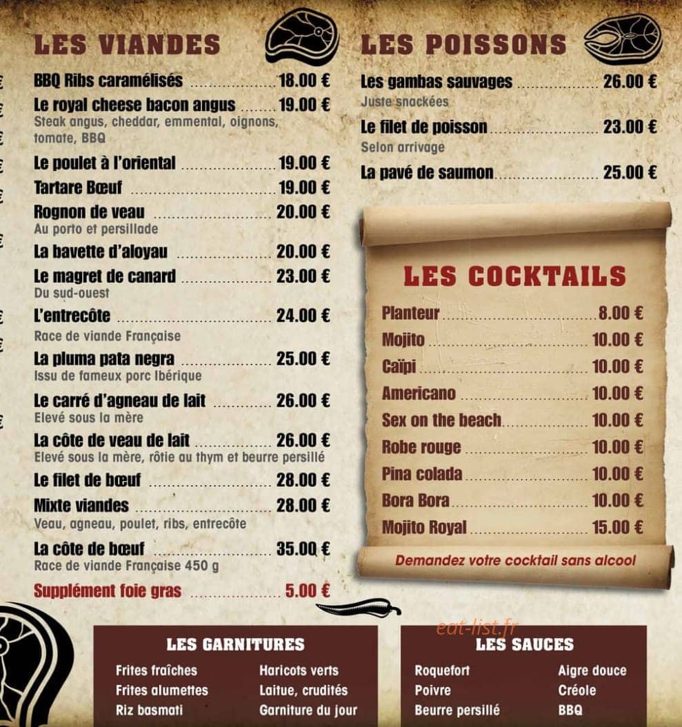 Capitol Grill Steak House — carte page 2