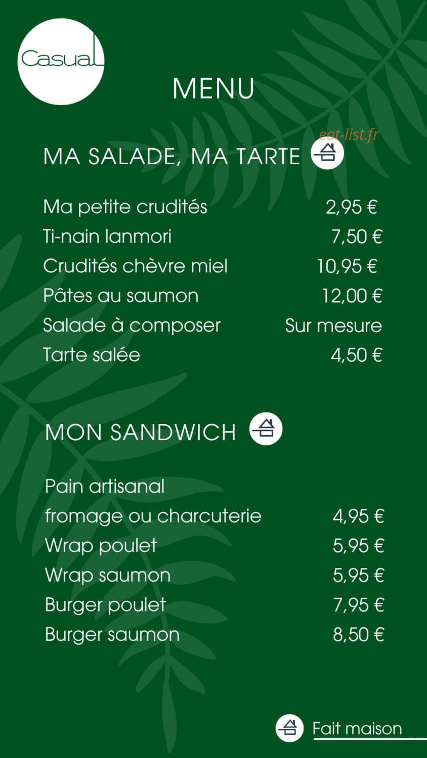 Casual — carte page 1