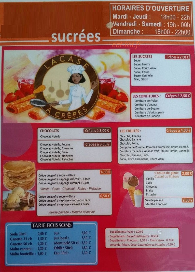 La case à Crêpes — carte page 4