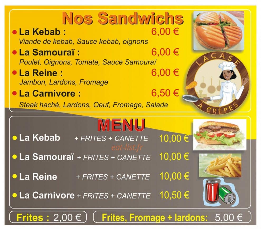 La case à Crêpes — carte page 2