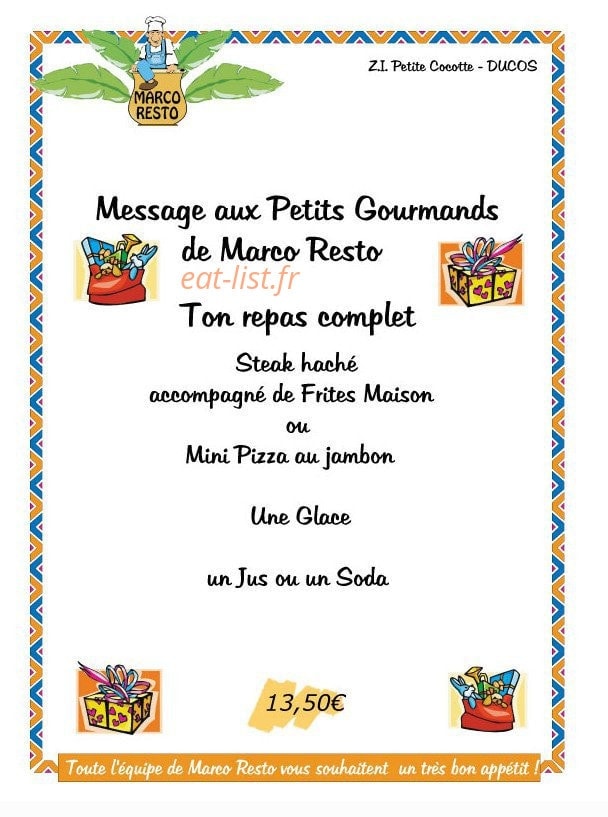 Marco Resto — carte page 8