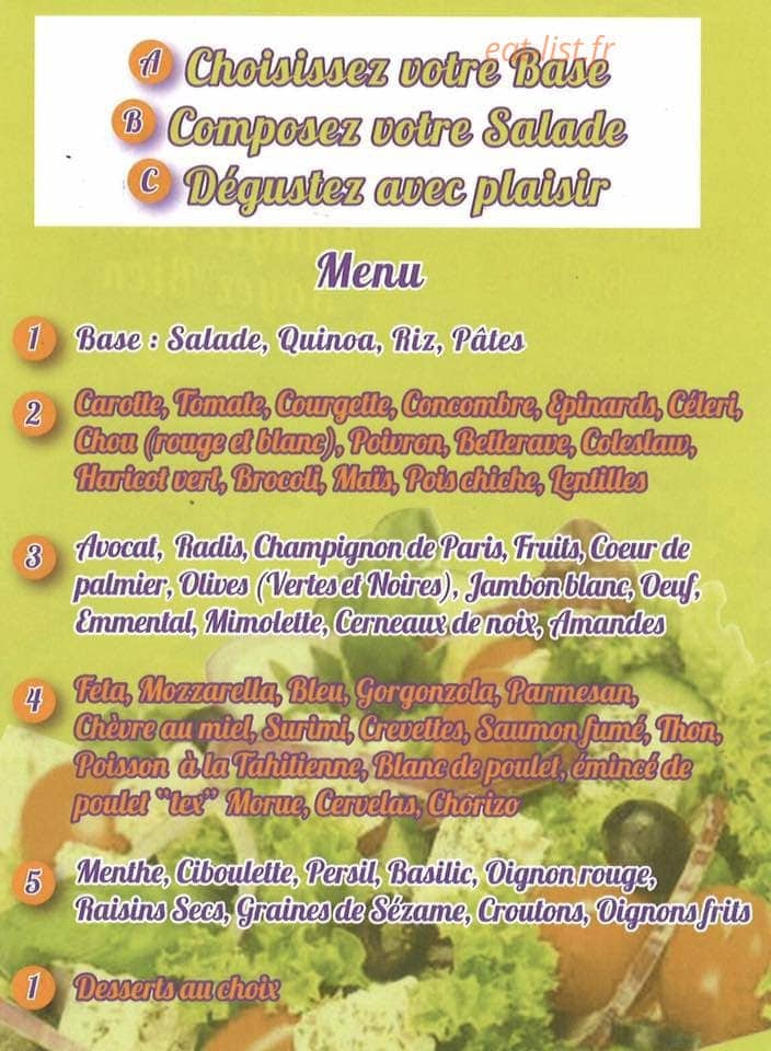Green Salade Smx — carte page 1