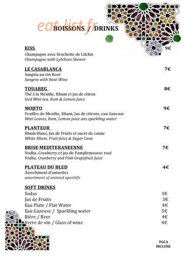 La Marrakech — carte page 4