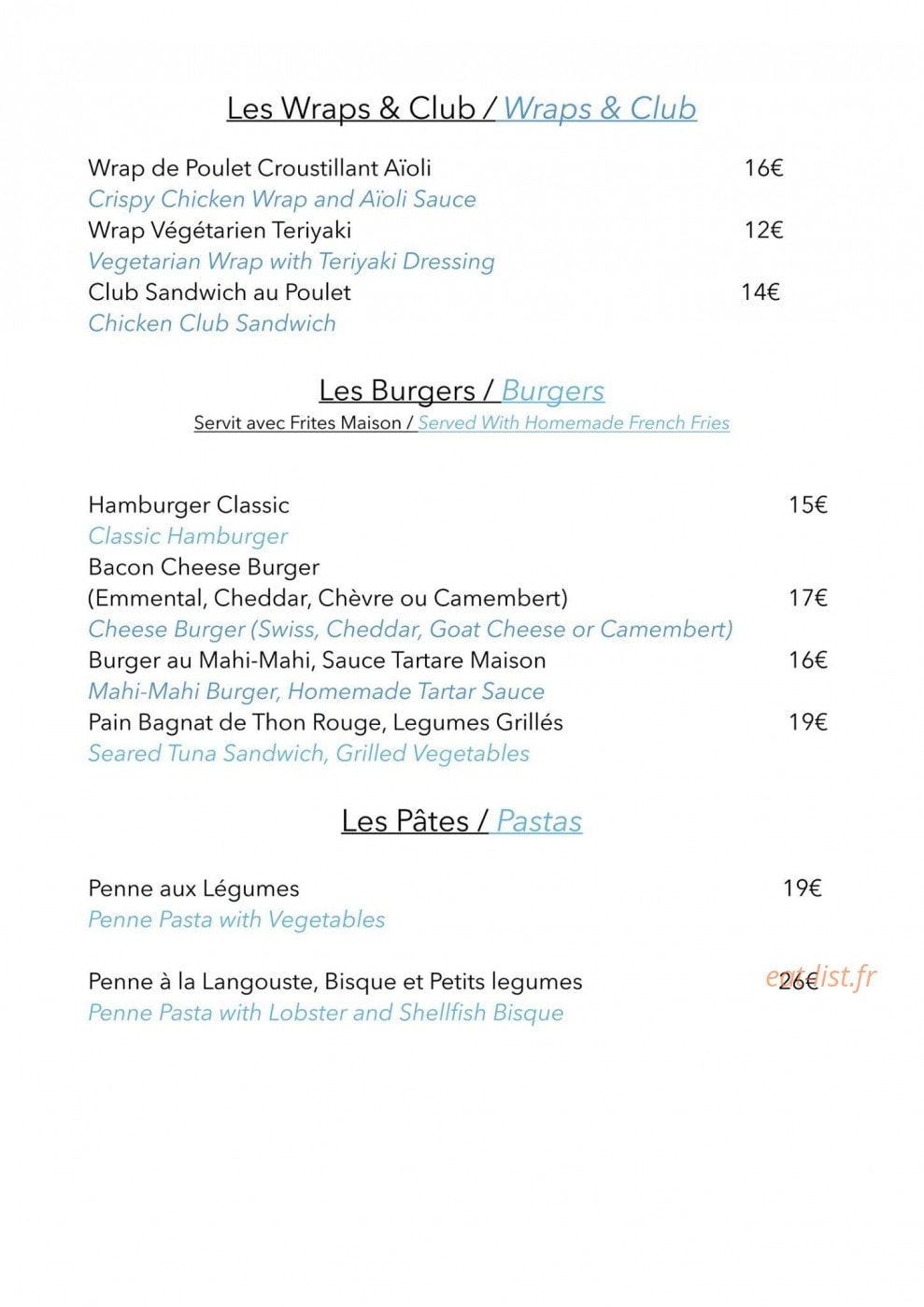La Playa — carte page 5