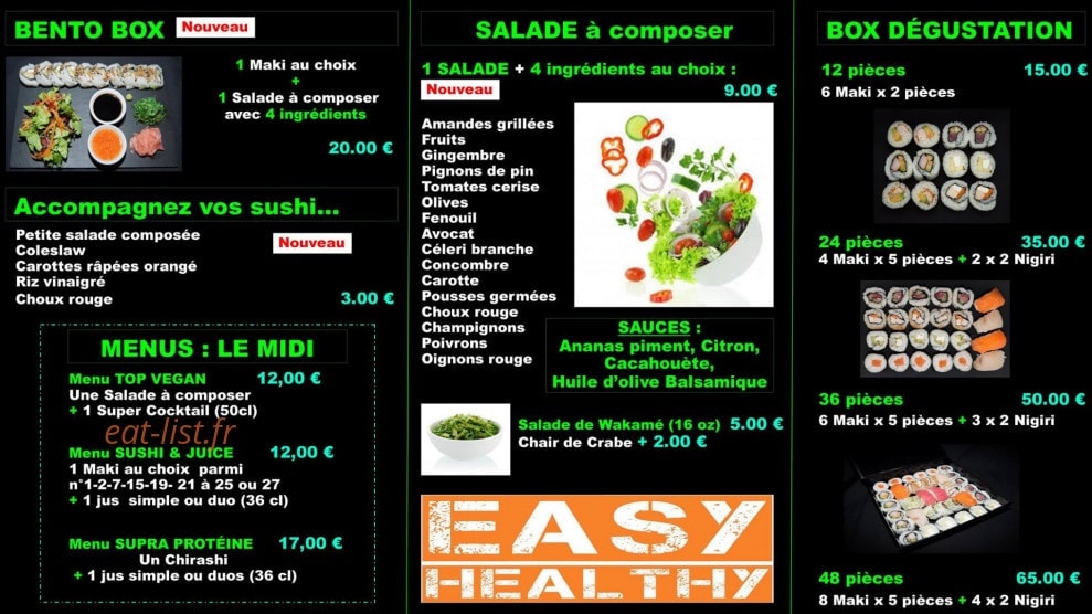 SushiI & Juice — carte page 3