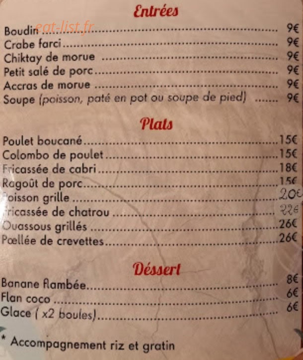Le Coco Nèg — carte page 1