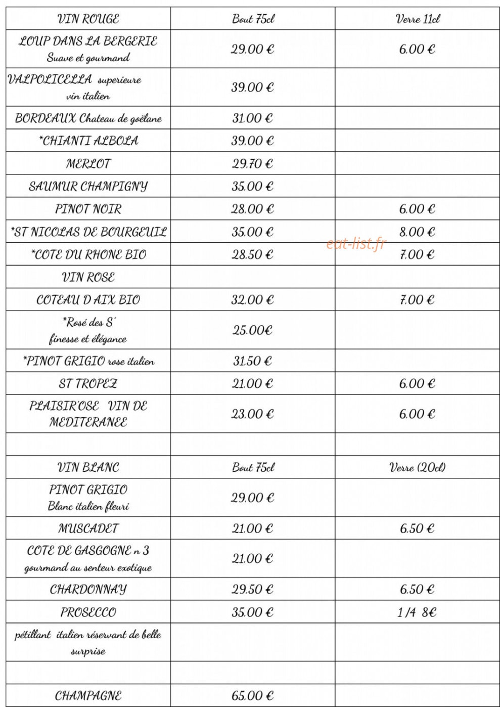 Poivre & Sel — carte page 10