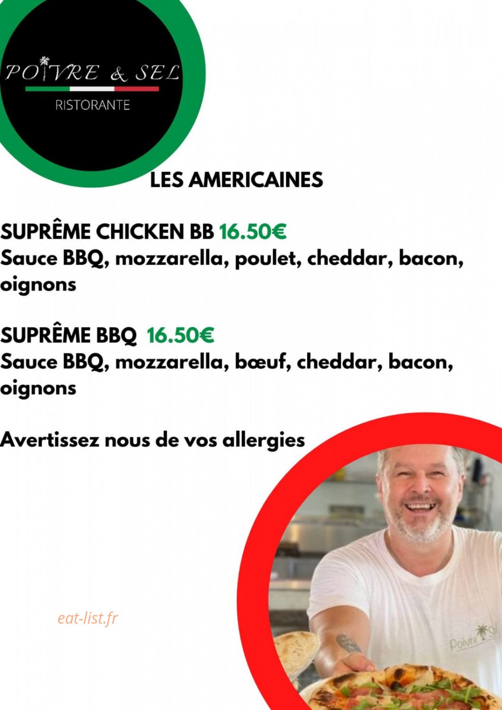 Poivre & Sel — carte page 9