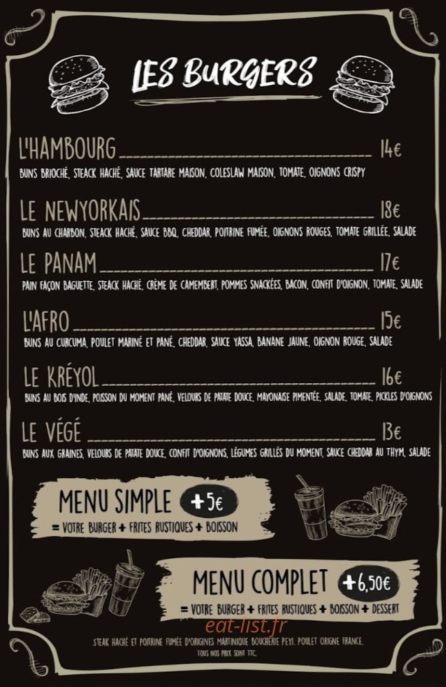 Burger Station — carte page 3