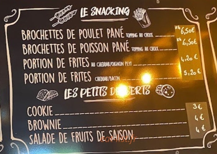 Burger Station — carte page 1