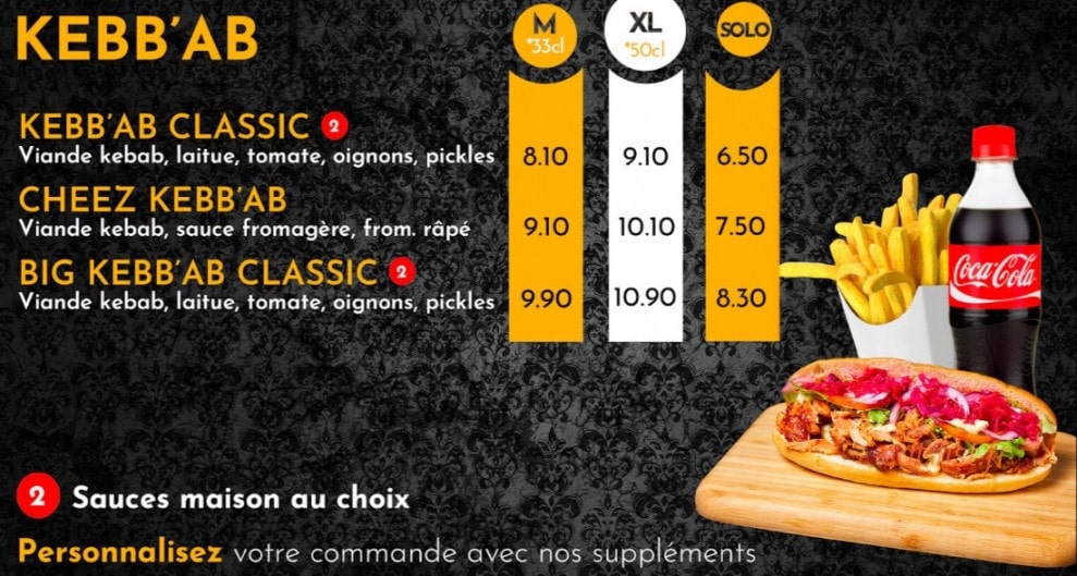 Klass Kebab — carte page 3