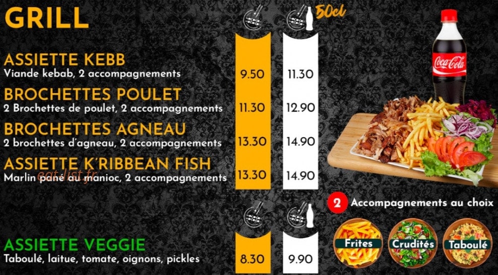 Klass Kebab — carte page 1