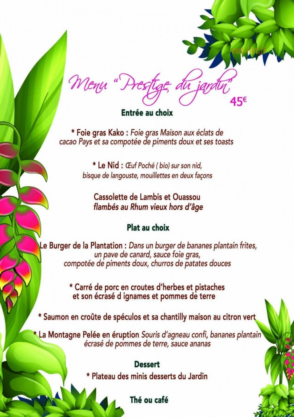 Le Jardin Des Envies — carte page 6