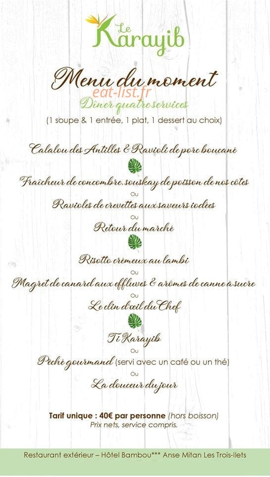 Le Karayib — carte page 1