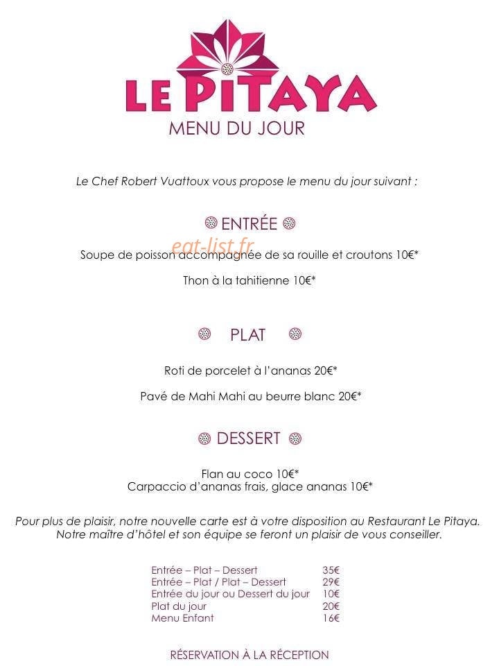 Le Pitaya — carte page 3