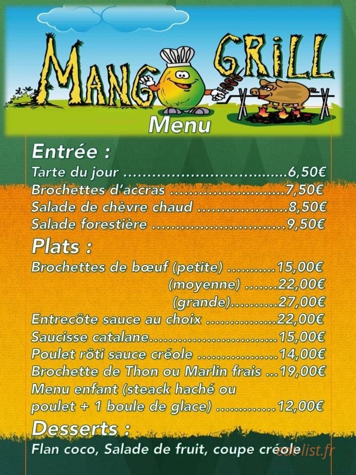 Mangogrill — carte page 1