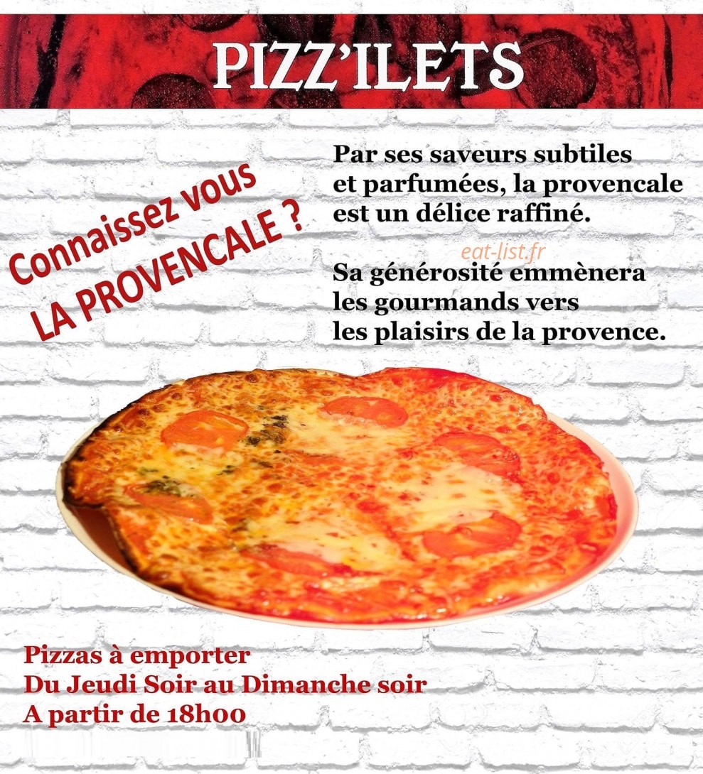 Pizz'ilets — carte page 1