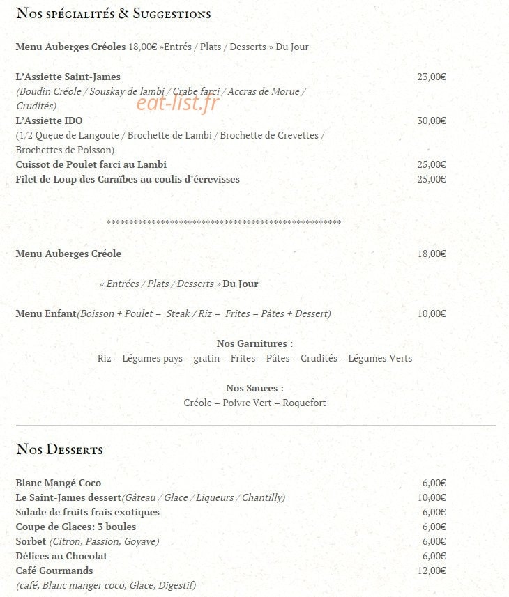 Le Saint-James — carte page 3