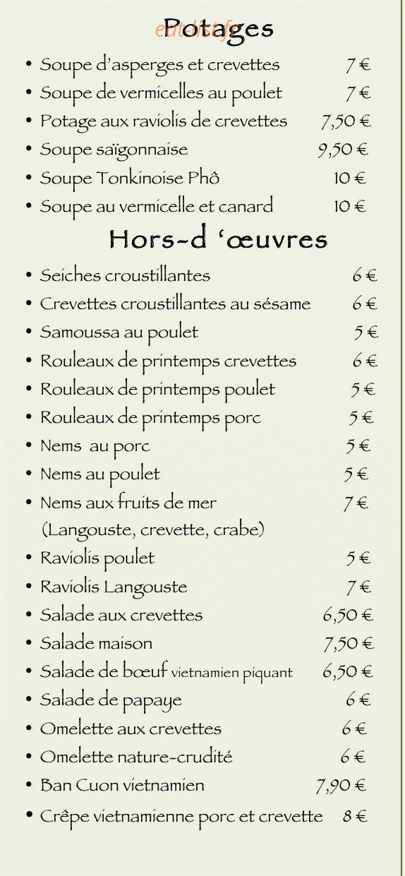 Bonjour Saïgon — carte page 2