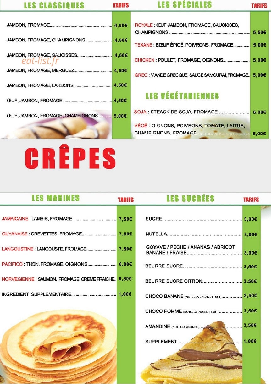 Class Pizza — carte page 8