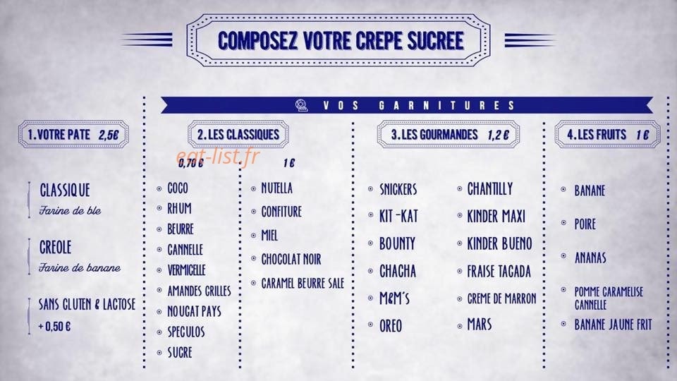 La Kaz à Crêpes — carte page 2