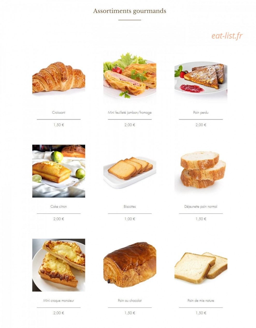 Le Réveil Gourmand — carte page 2