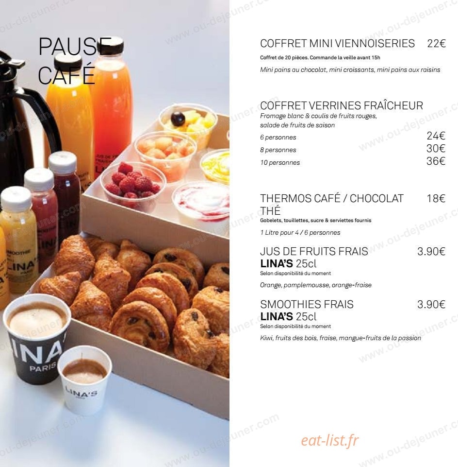 Lina's — carte page 8
