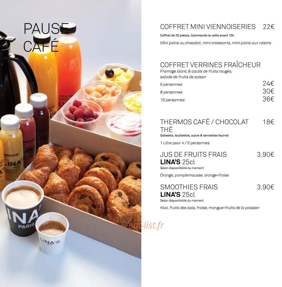 Lina's — carte page 8
