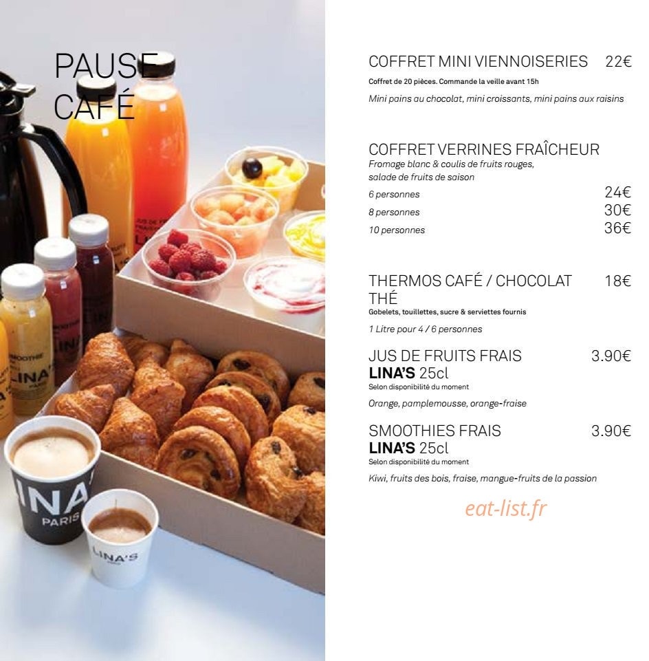 Lina's — carte page 8
