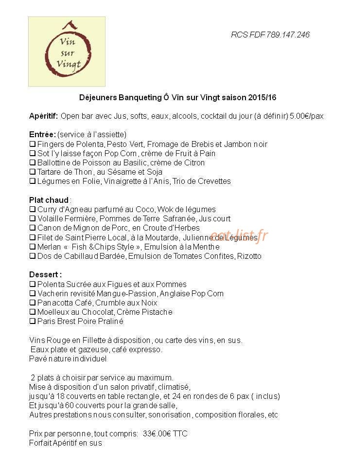 Ô Vin sur Vingt — carte page 1