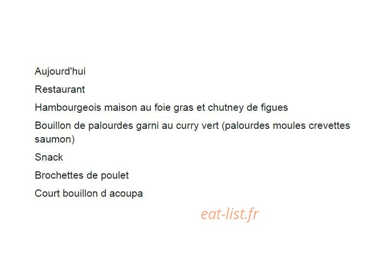 Piment Sucré — carte page 1