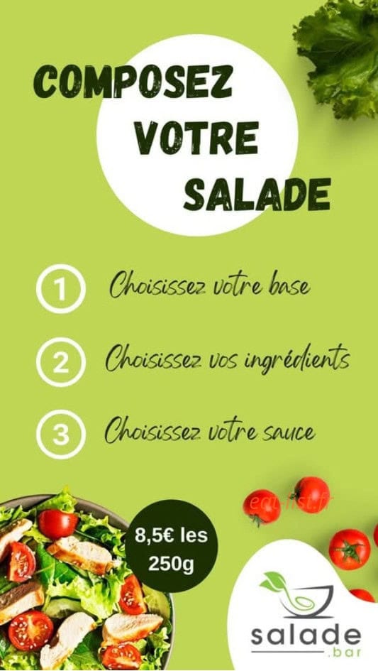 Salade Bar — carte page 1