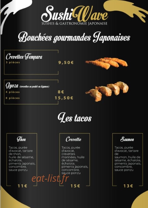 Sushi Wave — carte page 2