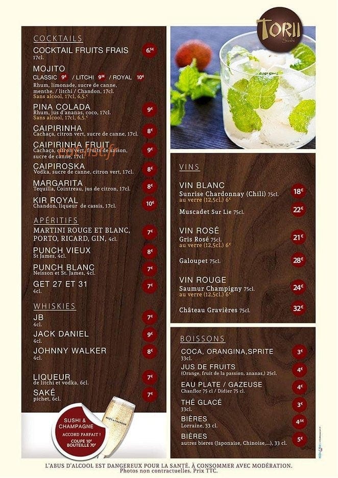 Torii Sushi — carte page 4