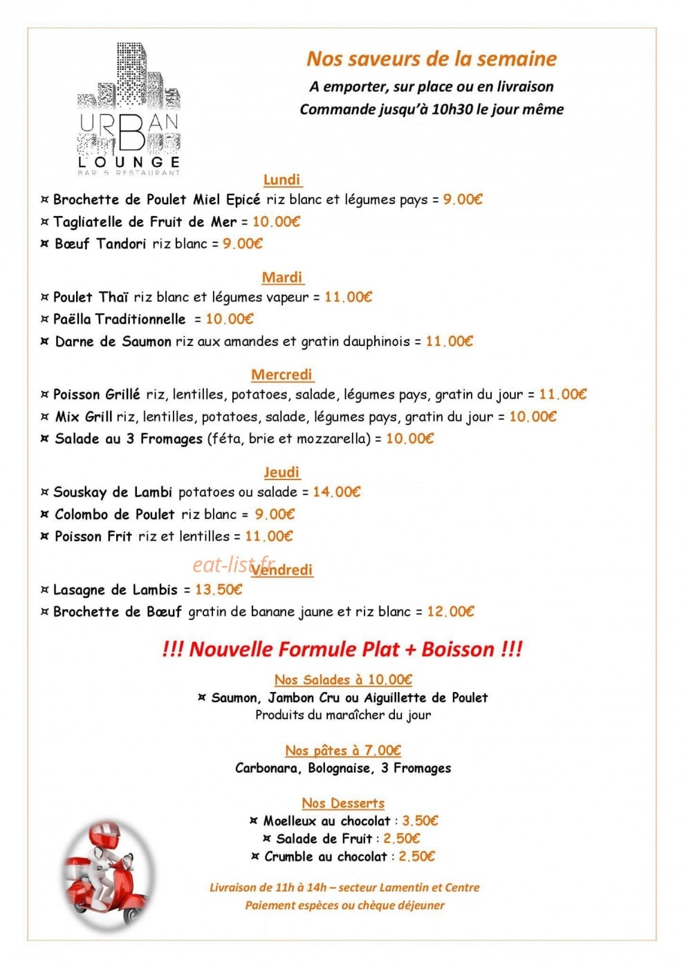 Urban Lounge Mq — carte page 1
